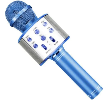 Microfono Karaoke Bluetooth -altavoz Ws 858 Color Azul