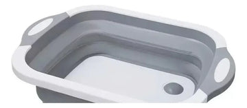 Tabla 4 En 1 Multiuso Bandeja Escurridor Cajón Plegable Lisa Gris