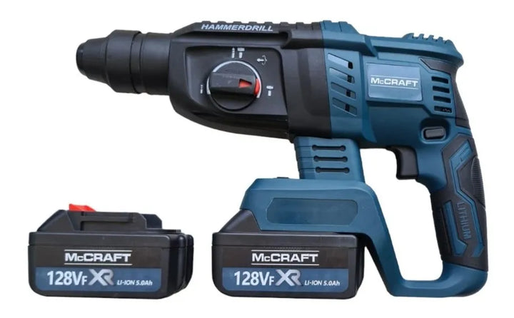 Taladro Rotomartillo Demoledor Inalambrico Doble Bateria Azul Petróleo 60hz