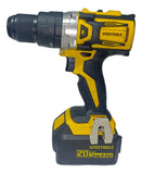 Taladro Percutor Rev/ Inalambrico + Herram Itl204 Uyustools Color Amarillo