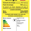 Lavadora Automática Challenger Ref. Cw 5711 Dg Color Dark gray