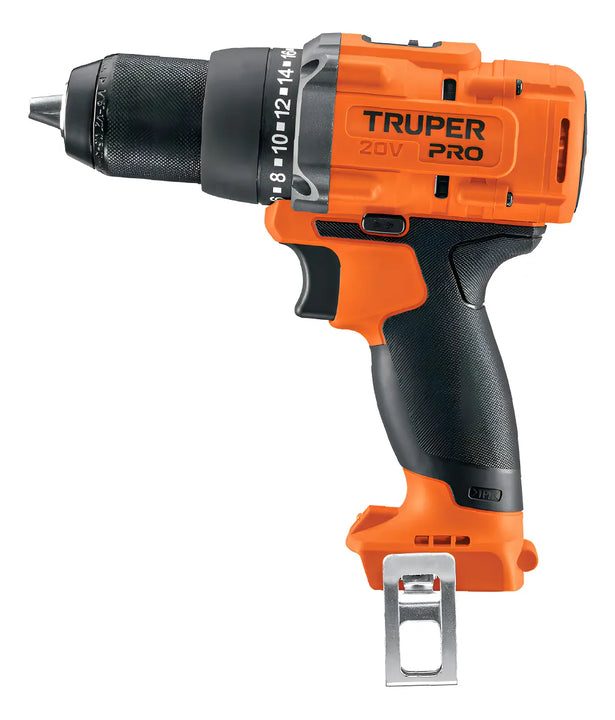 Taladro Inal.1/2 , 20v, S/accesorios, Truper Pro 103250 Color Naranja