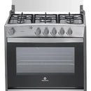 Estufa De Piso Indurama Alcala 32 Horno Grill 5 Puestos Color Gris