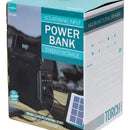 Bocina Bluetooth Portable 2.5 Panel Solar Lámpara Power Bank Negro