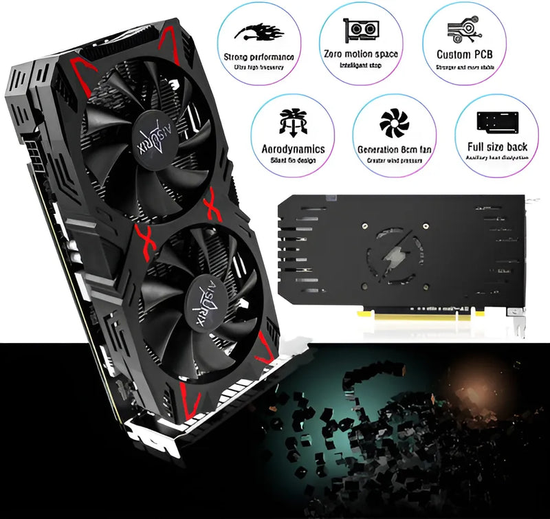 Tarjeta Grafica Aisurix Radeon Rx 5500 Xt De 8 Gb Gddr6 12