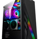 Chasis Gamer + 3 Fans Rgb Onyx Jx116 Atx / M-atx / Itx Negro