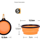 Plato De Goma Plegable Portátil De Mascotas Perro Y Gato Color Negro