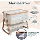 Cuna Y Cama De Noche Plegable Para Bebé Con Mecedora 0-6 Mes