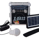 Radio Recargable Panel Solar Am Fm Sw Bluetooth Linterna Led
