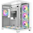 Caja Gabinete Gamer Iceberg Crystal Cube Xl 7x Fans Argb Color Blanco