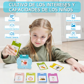 Lictin 255 tarjetas parlantes juguetes de aprendizaje para niños pequeños de 3-6 años educativos preescolares con 510 palabras visuales de terapia del habla sensoriales GCD0101