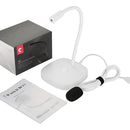 Micrófono de escritorio para pc notebook profesional color blanco G22 Seisa