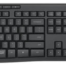 Kit de teclado y mouse inalámbrico Logitech MK295 Español Latinoamérica de color negro