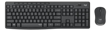 Kit de teclado y mouse inalámbrico Logitech MK295 Español Latinoamérica de color negro