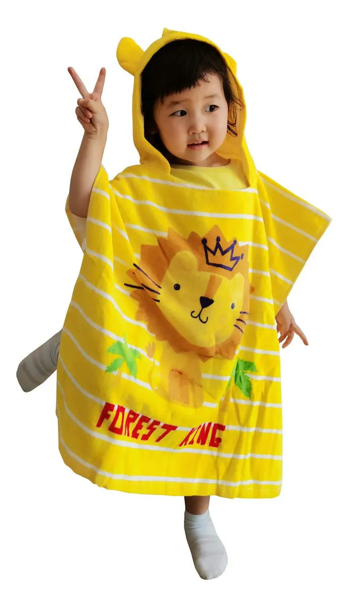 Tonwhar Ninos Bano/piscina/playa Con Capucha Poncho Toalla-d