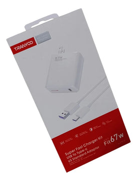 Cargador Celular Tipo C 67w Cable Carga Rápida Usb Teléfono
