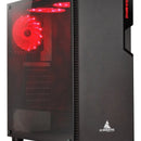 Chasis Iceberg Glacius V2 Vidrio Templado Color+ 1 Fan Rojo Negro