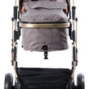 Coche Bebé Moises Plegable Ebaby Color Beige Chasis Dorado