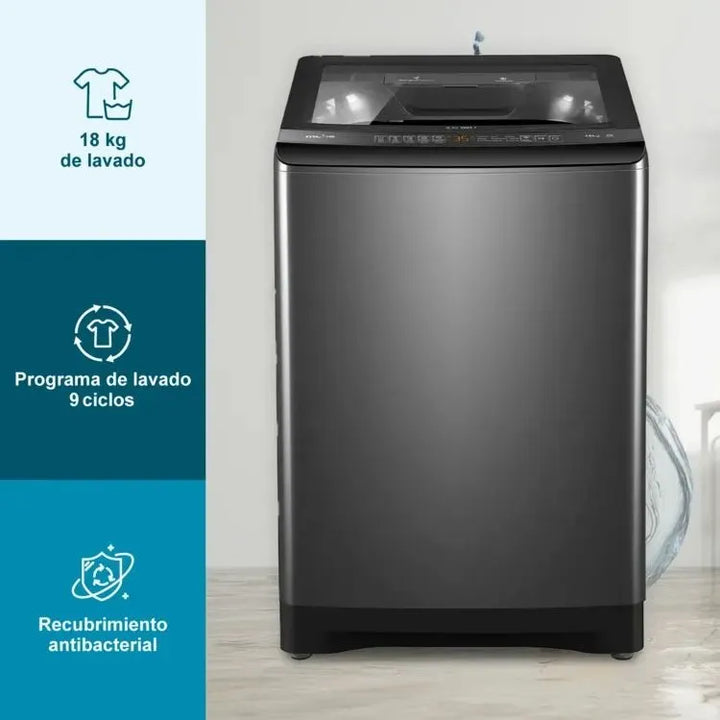 Lavadora Mabe Automática 18 Kg + Licuadora 1,5l Obsequio Gris