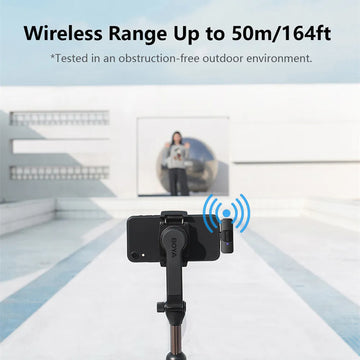 Sistema de micrófono inalámbrico Boya BY-v2 para iOS 2.4G con solapa, negro