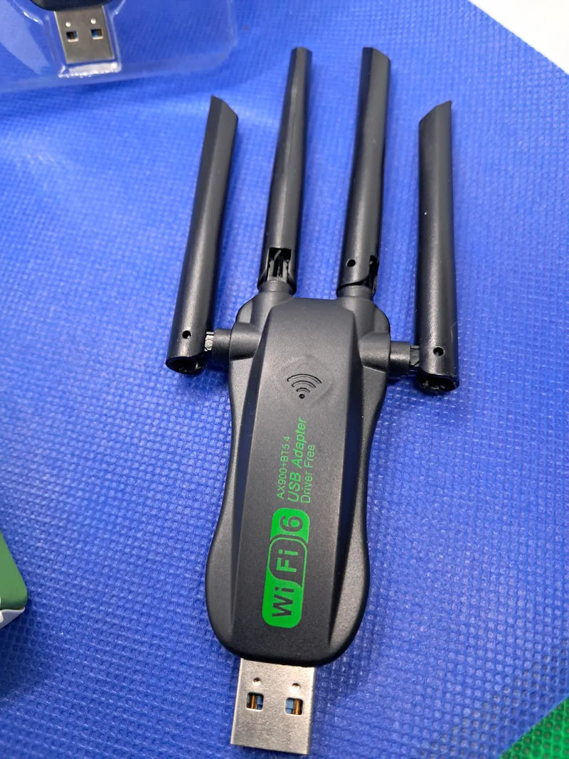 Icaning Ax900 Wifi 6 Adaptador Usb Bt Gigabit 4 Antenas