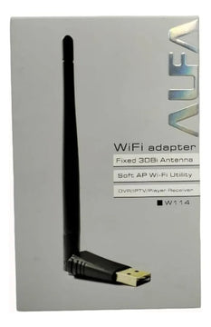 Adaptador Wifi 2.4hz Usb 2.0 Aufa W114 Con Antena | 300 Mbps