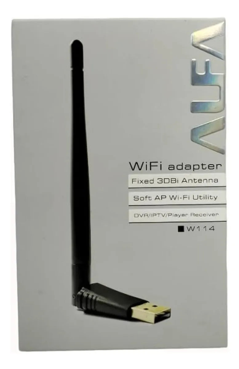 Adaptador Wifi 2.4hz Usb 2.0 Aufa W114 Con Antena | 300 Mbps