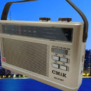 Radio Multibandas Mp3 Portatil Recargable Blue Sonido Claro Dorado