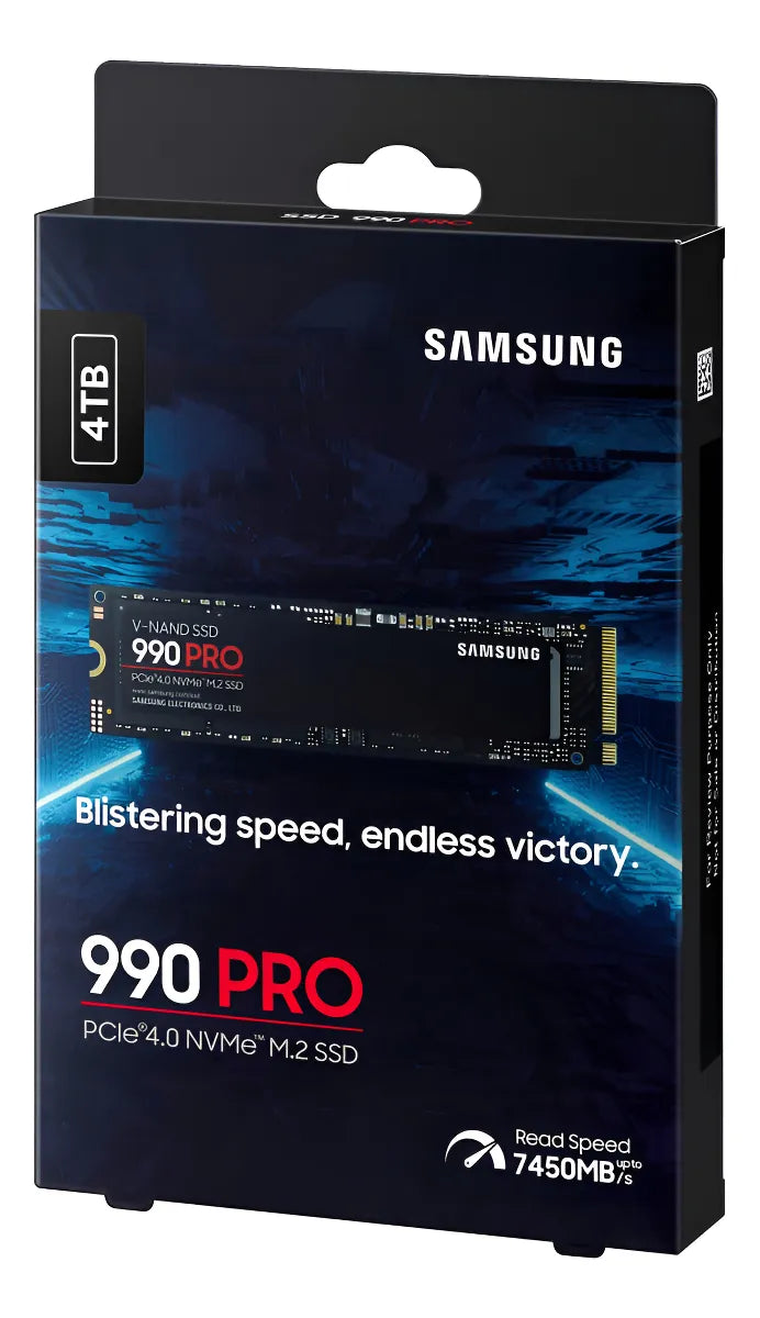 Disco Solido Ssd Samsung 990 Pro 4tb Pcie 4.0 7450 Mbs Nvme Color Negro