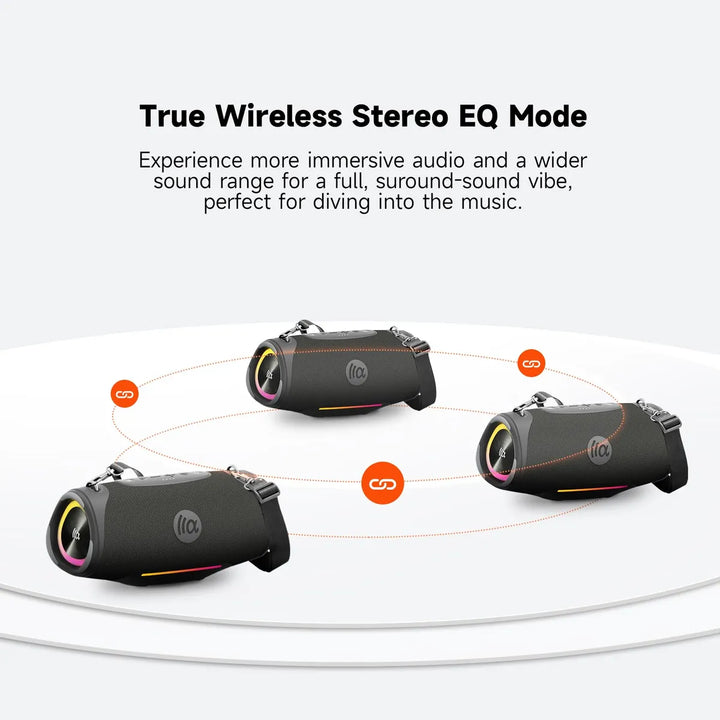 Altavoz Bluetooth Portátil 60 W Impermeable Ipx7 Para Fiesta