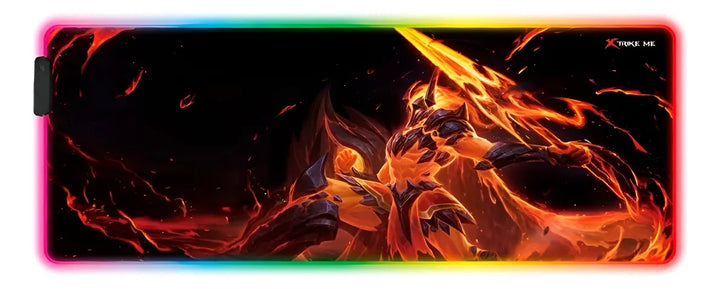 Mouse Pad Gamer Xtrike Me Rgb Alfombra Goma Antideslizante Negro