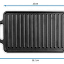 Plancha Para Asar De Hierro Fundido 33 X 21cm 32425 Color Negro