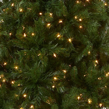 Árbol Artificial Preiluminado De 7.5 Ft - Efecto Realista