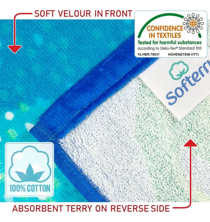 Softerry Poncho Con Capucha De Sirena Para Ninos, Toalla De