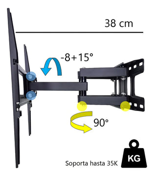 Soporte Para Tv Sony Samsung 50 55 58 60 65 LG 50 55 60 65 Color Negro
