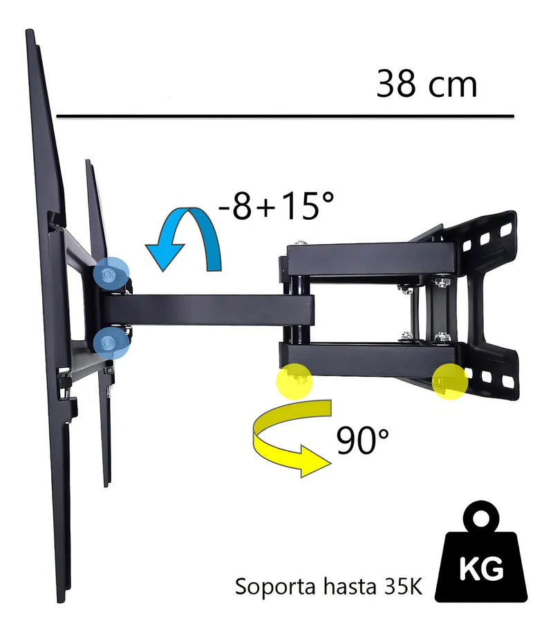 Soporte Para Tv Sony Samsung 50 55 58 60 65 LG 50 55 60 65 Color Negro