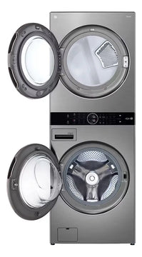 Torre De Lavado LG 25kg/22kg Aidd Turbowash360 Steamtm Plata Plateado