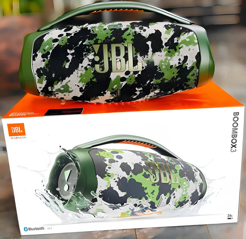 Parlante JBL Boombox 3 portátil con bluetooth waterproof squad