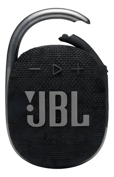 Parlante JBL Clip 4 portátil con bluetooth waterproof negra