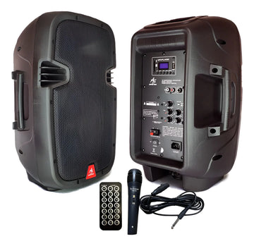 Parlante Inalámbrico 400w American Sound Aspa108x+mic Negro