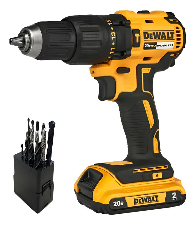 Taladro Percutor Atornillador 1/2 20v 1bateria 2ah - Amarillo - N/a