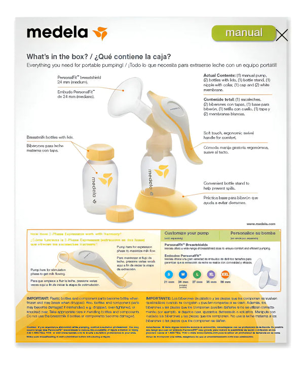 Extractor Manual Medela Harmony