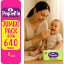 Pañitos Humedos Pequeñin 640und Tollitas Humedas Bebe Pañito