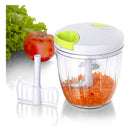 Maxi cortador, picador y mezclador manual 900 ml Chef Master con cuchillas intercambiables blanco y verde