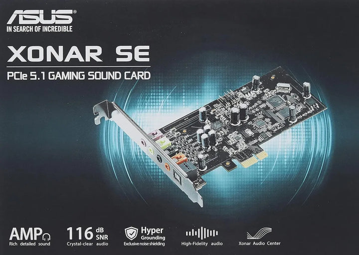 Tarjeta Sonido Asus Xonar Se Pci Expres 5.1 Gaming