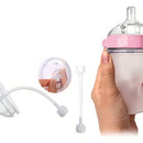 Biberon En Silicona Cuello Ancho Fácil Limpieza Rosa