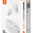 Auriculares Jbl Wave Buds 2 con Cancell Ruido Colors, color blanco