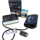 Kit De Salud Tensiómetro Recargable+termómetro+oximetro Blanco Con Negro