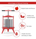 Prensa De Frutas Y Vino De Acero Inoxidable Resistente De 3.