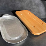 12 Tablas Con Parrilla Ovalada Para Churrasco Y Carnes Liso Amarillo